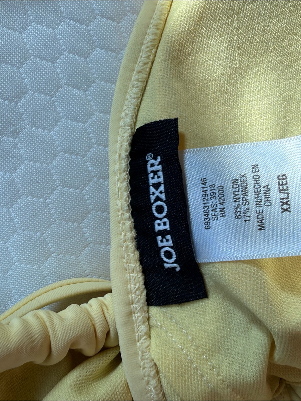 Joe Boxer Pale Yellow Triangle Bikini Top - Picture 4 of 4